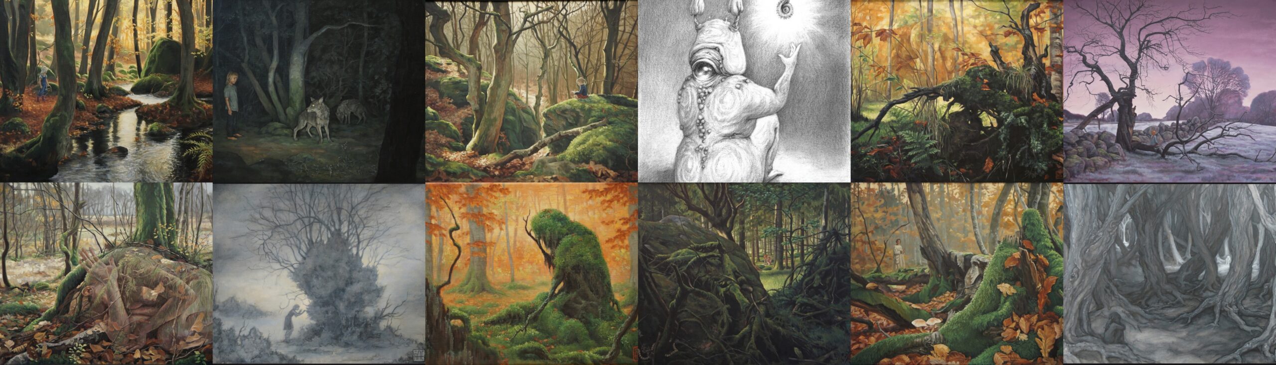 tile collection drawings and paintings